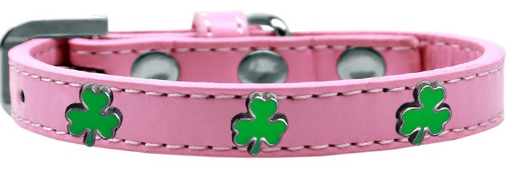 Shamrock Widget Dog Collar Light Pink Size 20